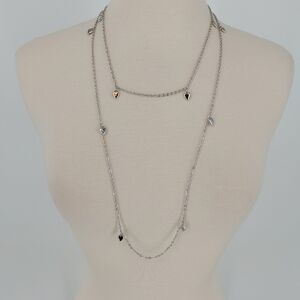 Sarah Coventry Silver Tone Necklaces With Small Hearts